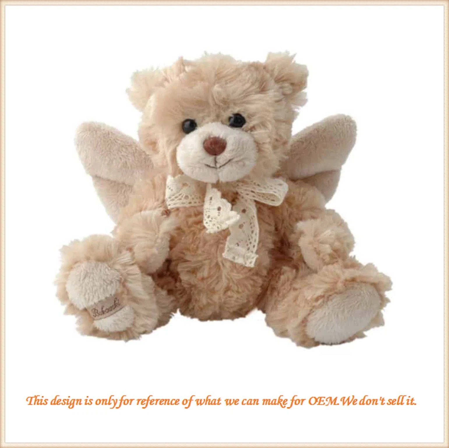 Soft Plush Teddy Bear com asas para bebé presente de aniversário