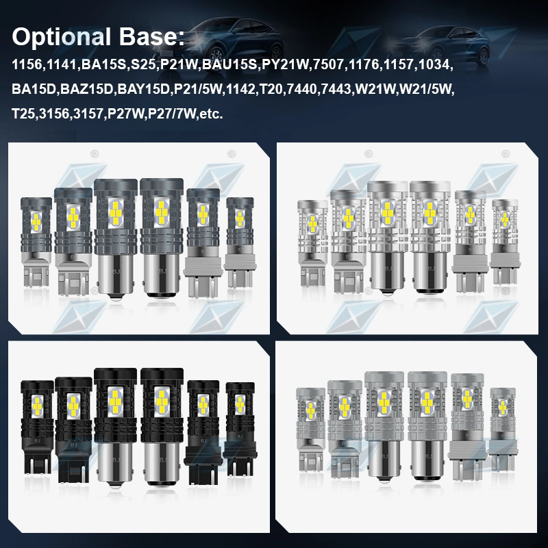 S25 1156 Ba15s P21W LED Bay15D Bau15s Py21W Lamp T20 LED 7440 W21W W21/5W LED Bulbs for Turn Signal Light