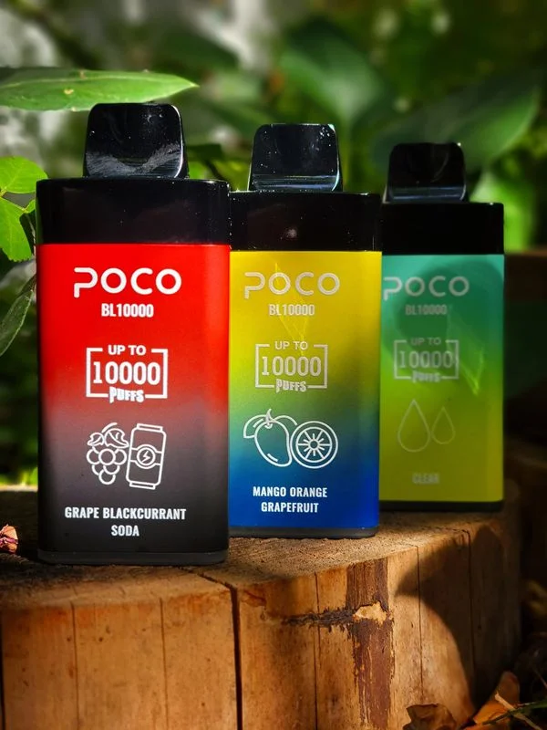 USA Warehouse Wholesale/Supplier Price Poco Bl10000 Custom Vaporizer Vape Pen Airflow Mesh Coil Disposable/Chargeable Vapes Type-C 20ml Fruit Flavors OEM/ODM Available