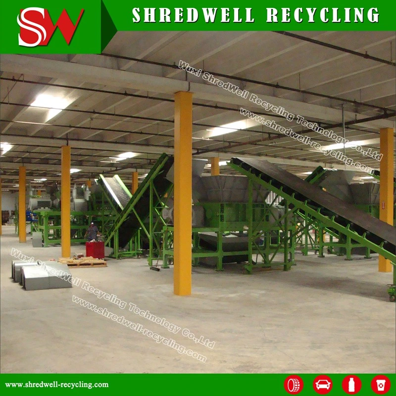 Tire Recycling Plant to Get Rubber Mulch Without Steel Wire