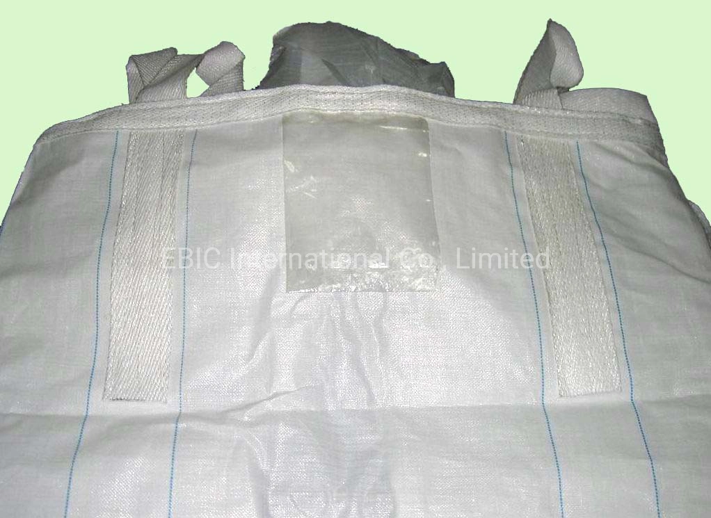 Customized U-Panel Body Printed PP Woven Building Fertilizer Cement Mesh Ventilated Firewood Bulk Jumbo Big Bag with 4 Corner Lifting Loops