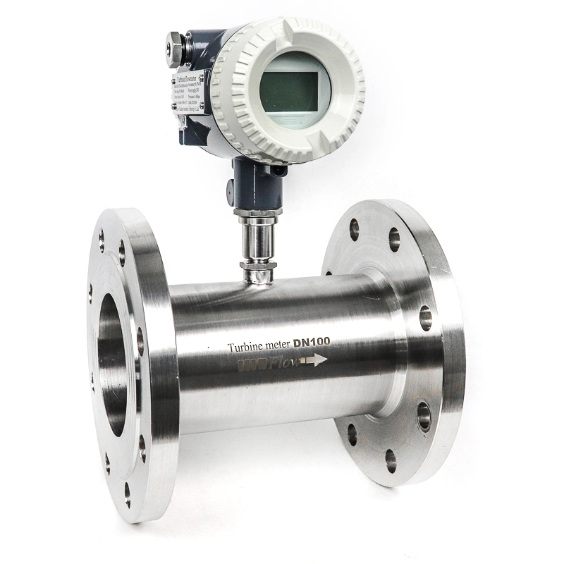 DN100 Turbine Flowmeter Measure Liquid Gas Turbine Flow Meter