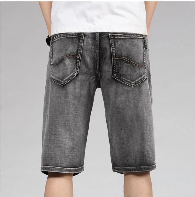 Summer Hot Sale Denim Shorts Men Straight Loose Thin Shorts