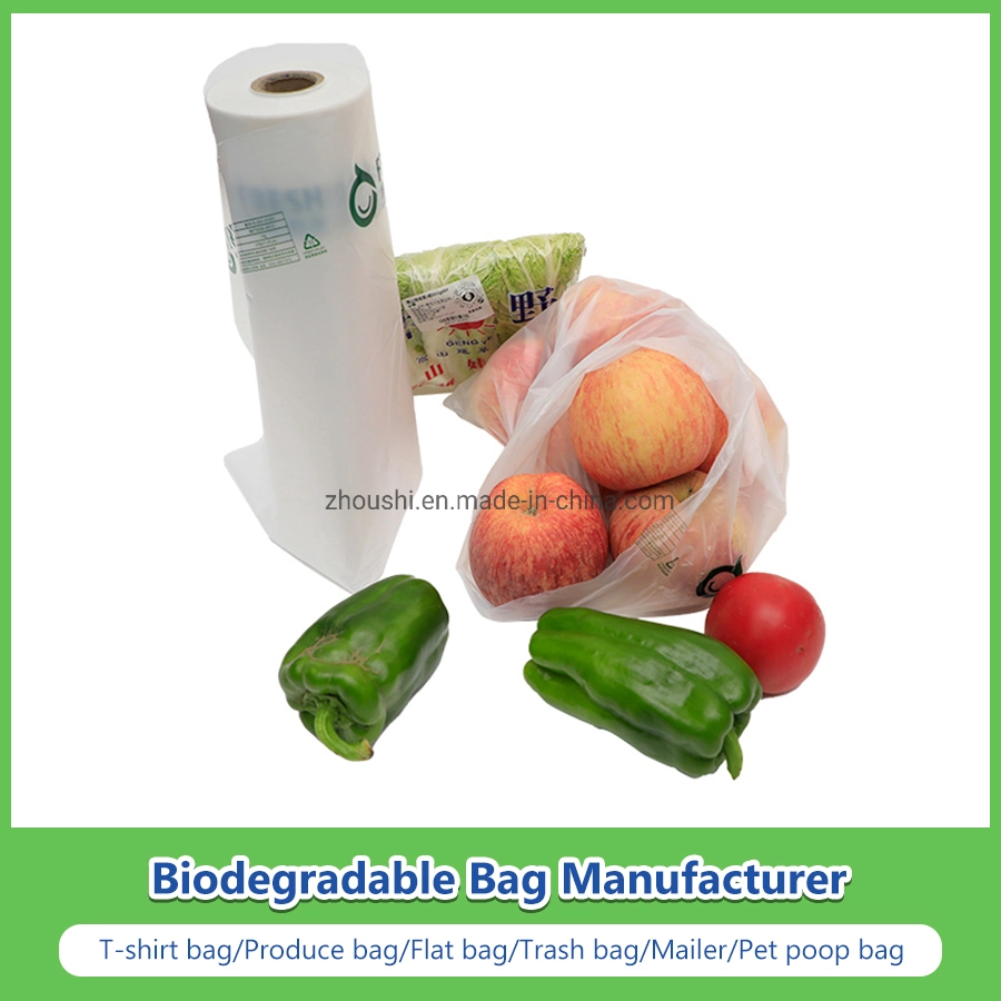 Customized Biodegradable, Compostable T-Shirt/ Packaging/Hand/Shopping/Roller/Trash /Mail/Envelope/Pet Poop/Cloth/Supermarket/Garbage Plastic Bags Manufacturer