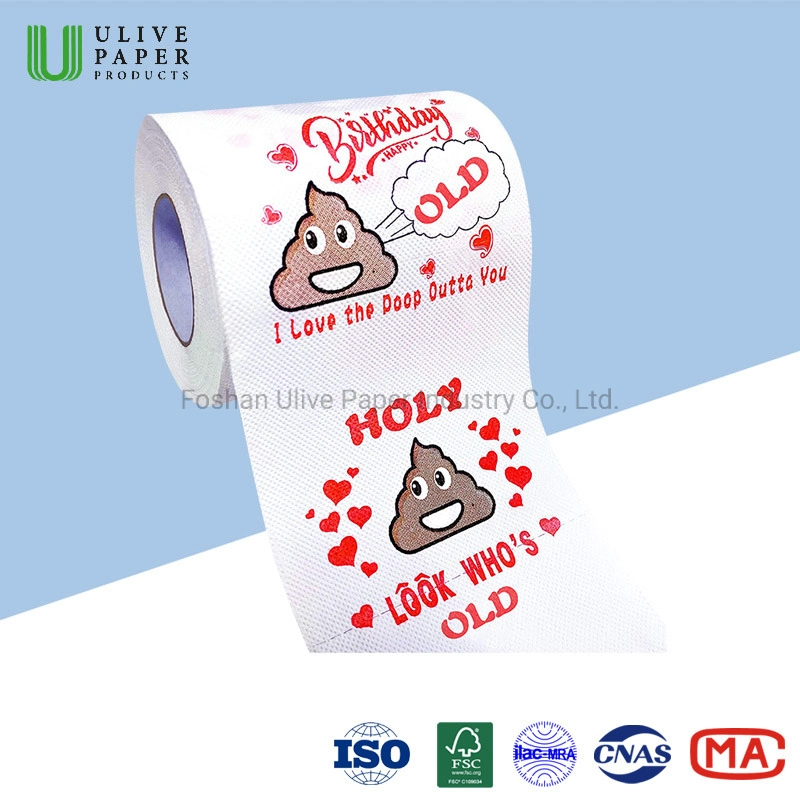 Ulive hübsch / lustig Design Customized Muster 2/3ply Toilettenpapierrolle