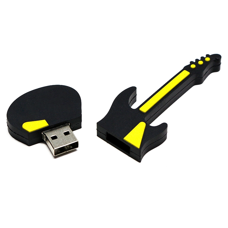 Promotional Gift Musical Instruments Guitar Custom Shapes PVC USB Flash Drive USB Drive Pen Drive USB