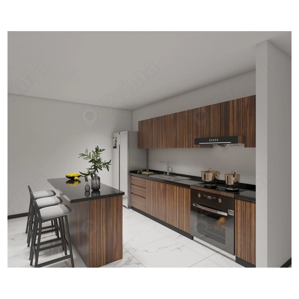 Modern Modular Kitchen Cabinet Design New Designs Veneer Modular Wooden Cabinet Kitchen for Kitchen Space