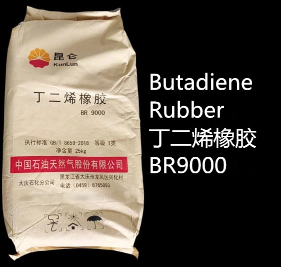 Fornecimento de fábrica borracha elástica transparente Br9000 Butadieno de qualidade superior sintético Matéria-prima