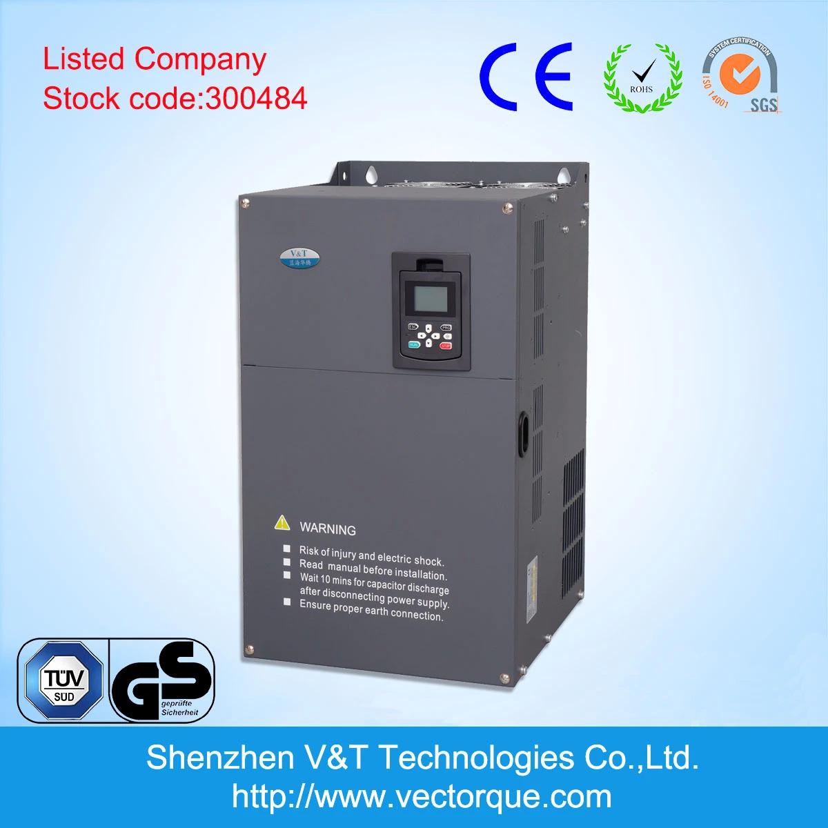 V&T V9 110kw V/F Vector Torque Control with Encoder Feedback VFD