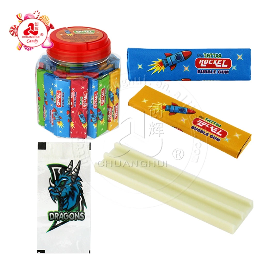 3.6g sabores mistos de frutas Bubble Gum Candy com Tatetoo Sticker