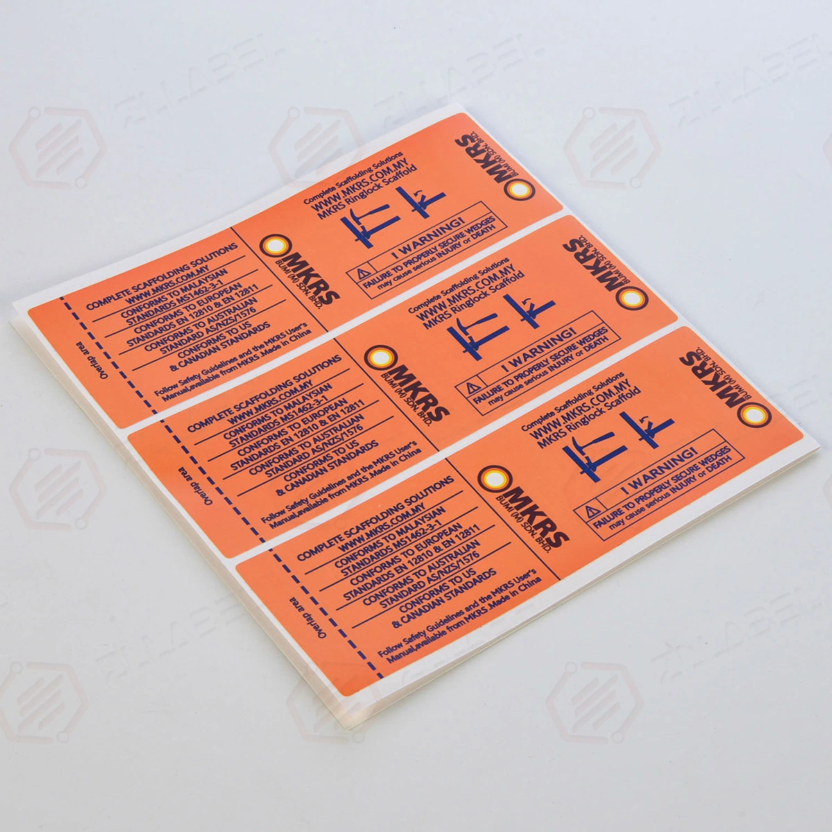 Custom Adhesive Sticker Waterproof Label Industrial Labels for Warning