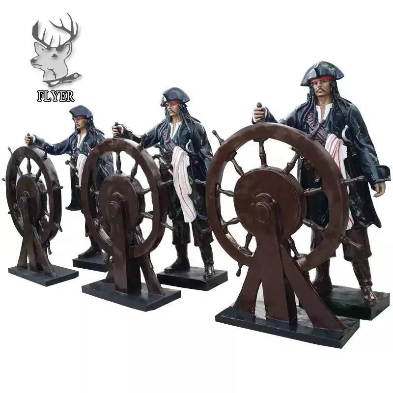 Resin Craft Movie Pirate Ship Resin Figure Pirate Sculpture