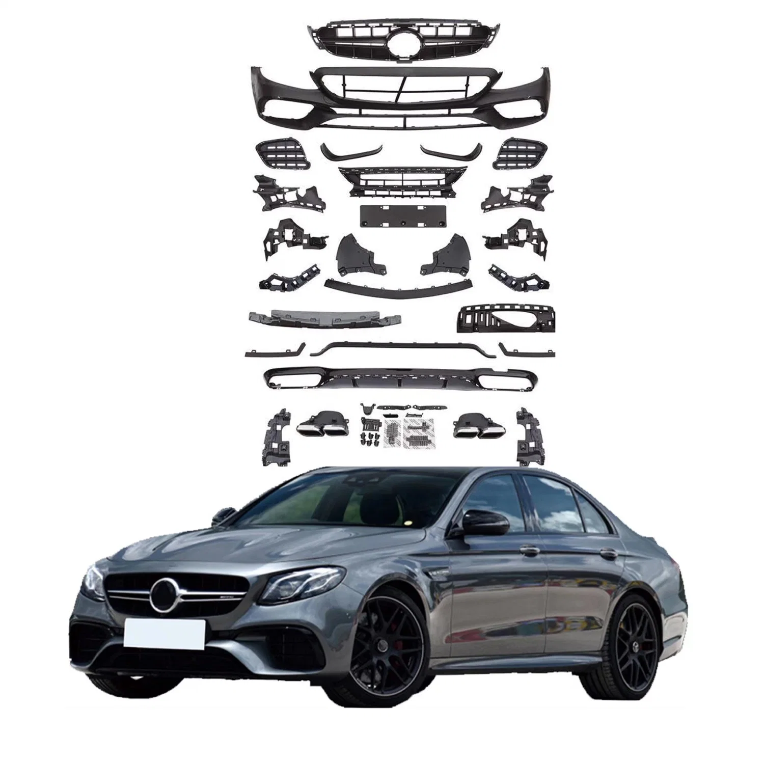2016 2020 Fahrzeugmodifizierungsteile für Mercedes Benz E-Klasse W213 Facelift E63 AMG Karosserie-Kit