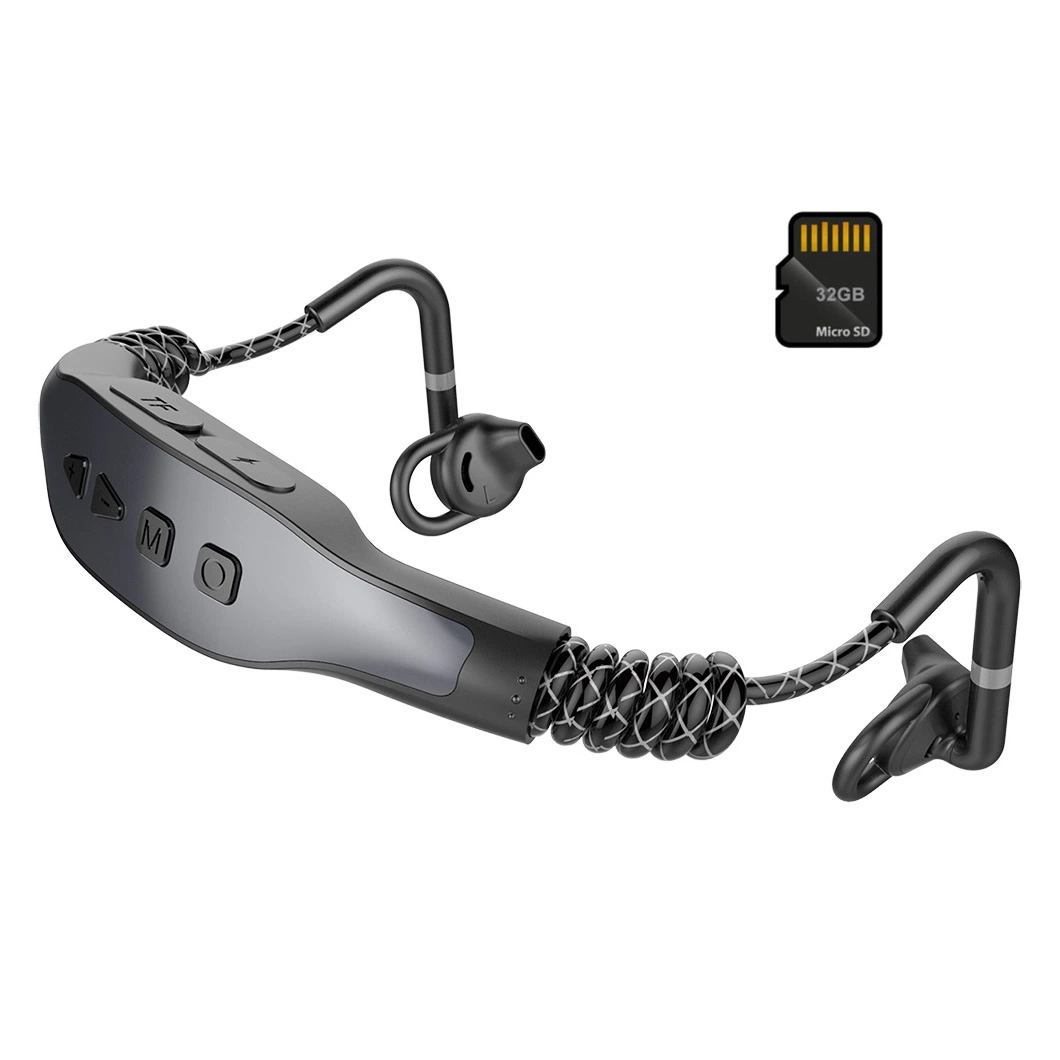 Auriculares resistentes al agua MP3 Player Sport auricular inalámbrico con banda de sujeción para auriculares