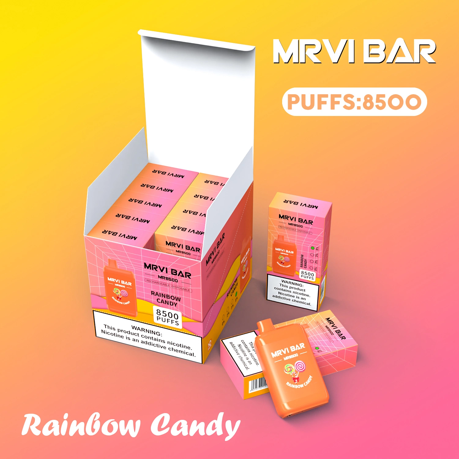 2023 Nuevo Producto Mini vaporizador Mrvi Mayorista/Proveedor Vape I Bar 8500 inhalaciones E Precio cigarrillo desechable