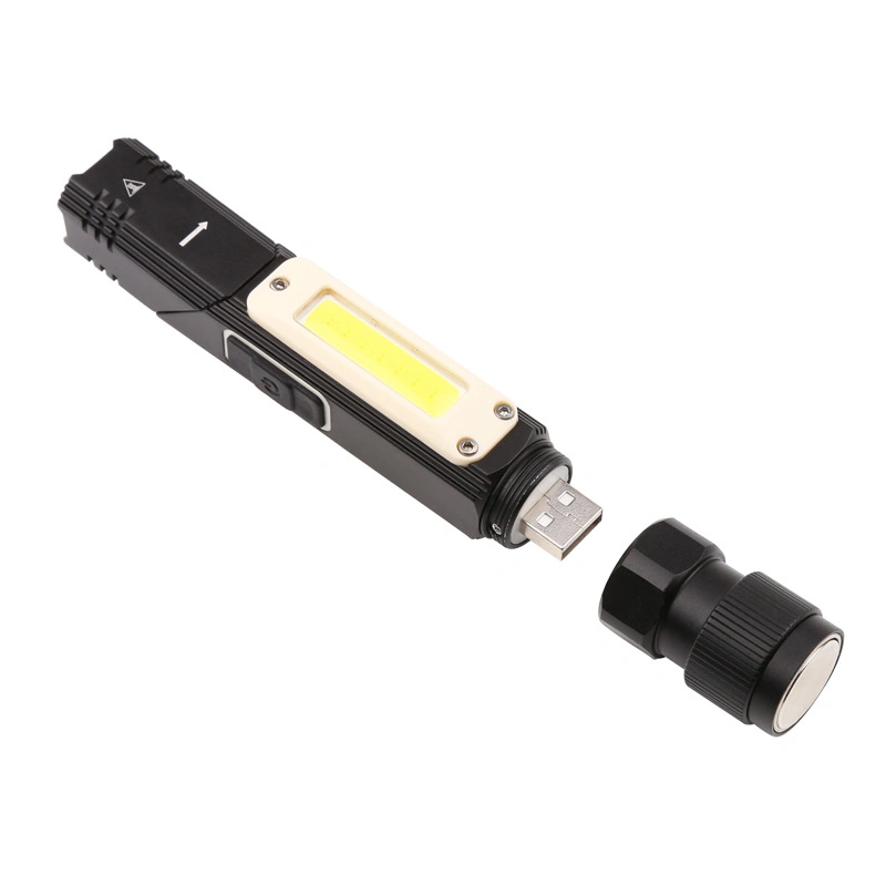 High Power Car Inspection Spot Torch Working Light with Rotating Head Emergency Rechargeable LED Work Flood Lighting Camping COB LED Work Flash Lamp