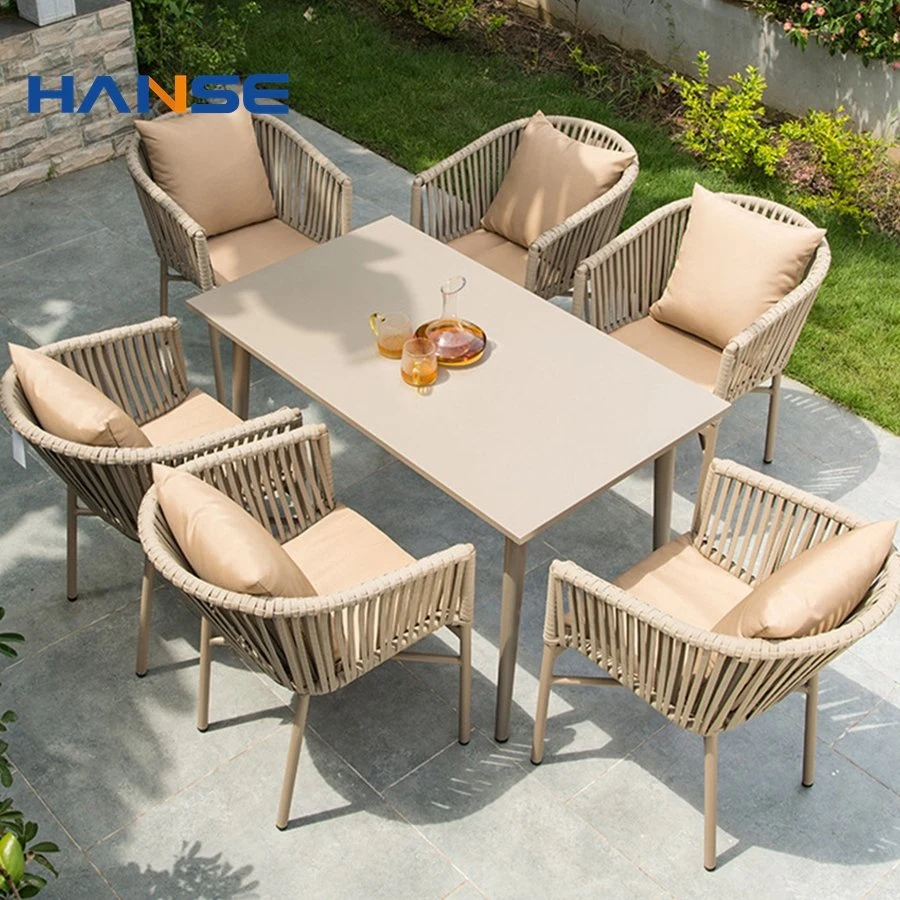 Jantar de churrasco conjunto cadeiras de alumínio e mesas Outdoor Aluminium Outdoor Mesa e cadeira conjunto jantar