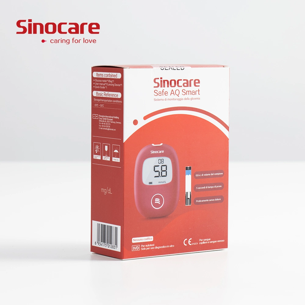 Sinocare Glucometro Portatil Digital Blood Glucose Meter Glucometer Machine with Test Strips