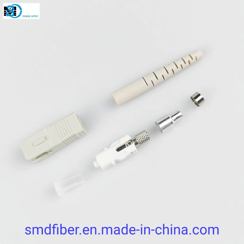 Sc/Upcmultimode simple parche de fibra óptica Kit de conectores de cable