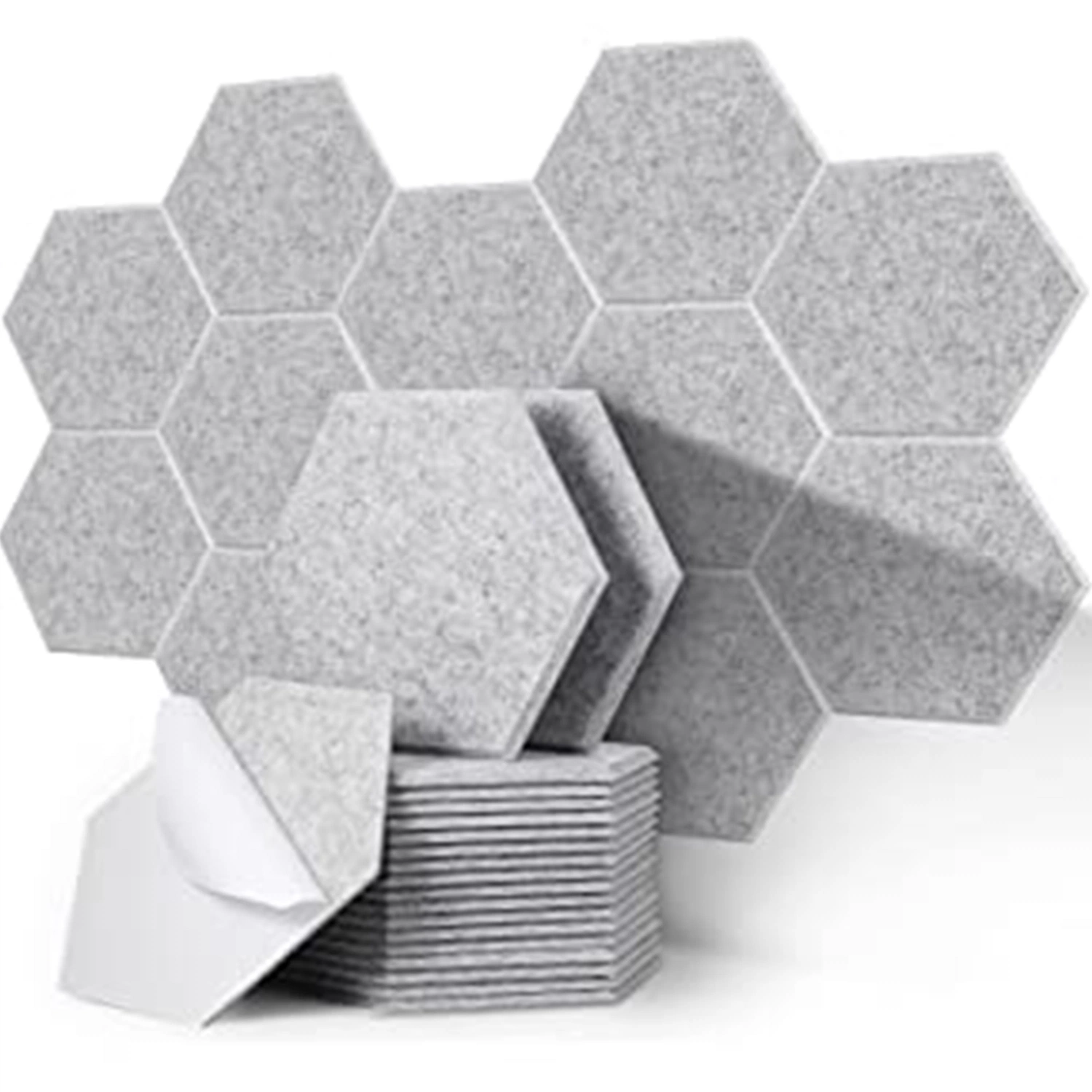 India Small Batch of Spot Hexagonal Sound-Absorbing Panels Sound Insulation Decoration Easytoinstall