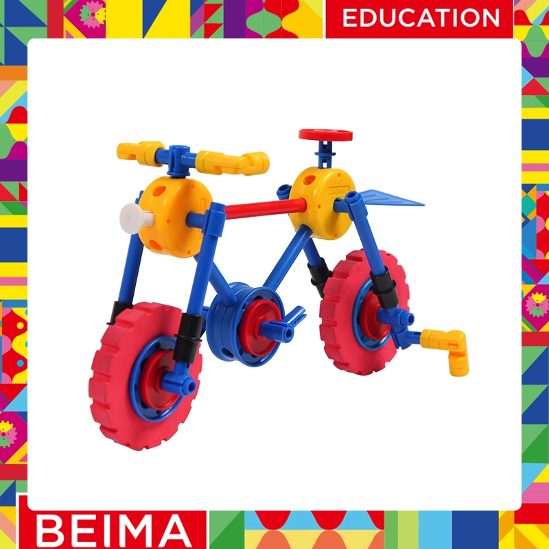 Colorful Hot Selling Plastic Bicycle Toy Set Building Car