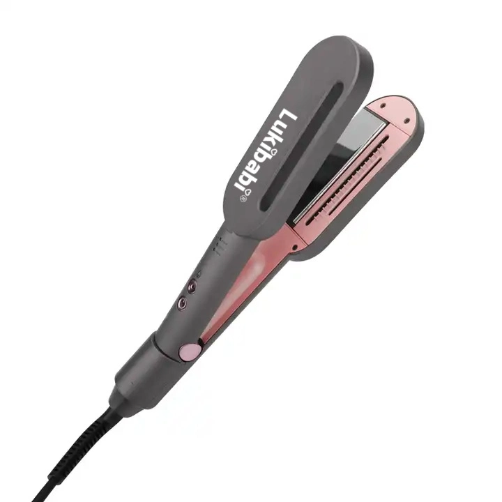 Lukibabi Hair Iron Straightener Ceramic Hair Care Keratin Hair Iron with Oil Technology Steam