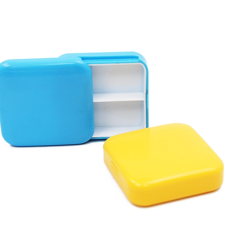 Factory Price Squaure 2 Case Tablet Holders Pill Container Medicine Pill Box