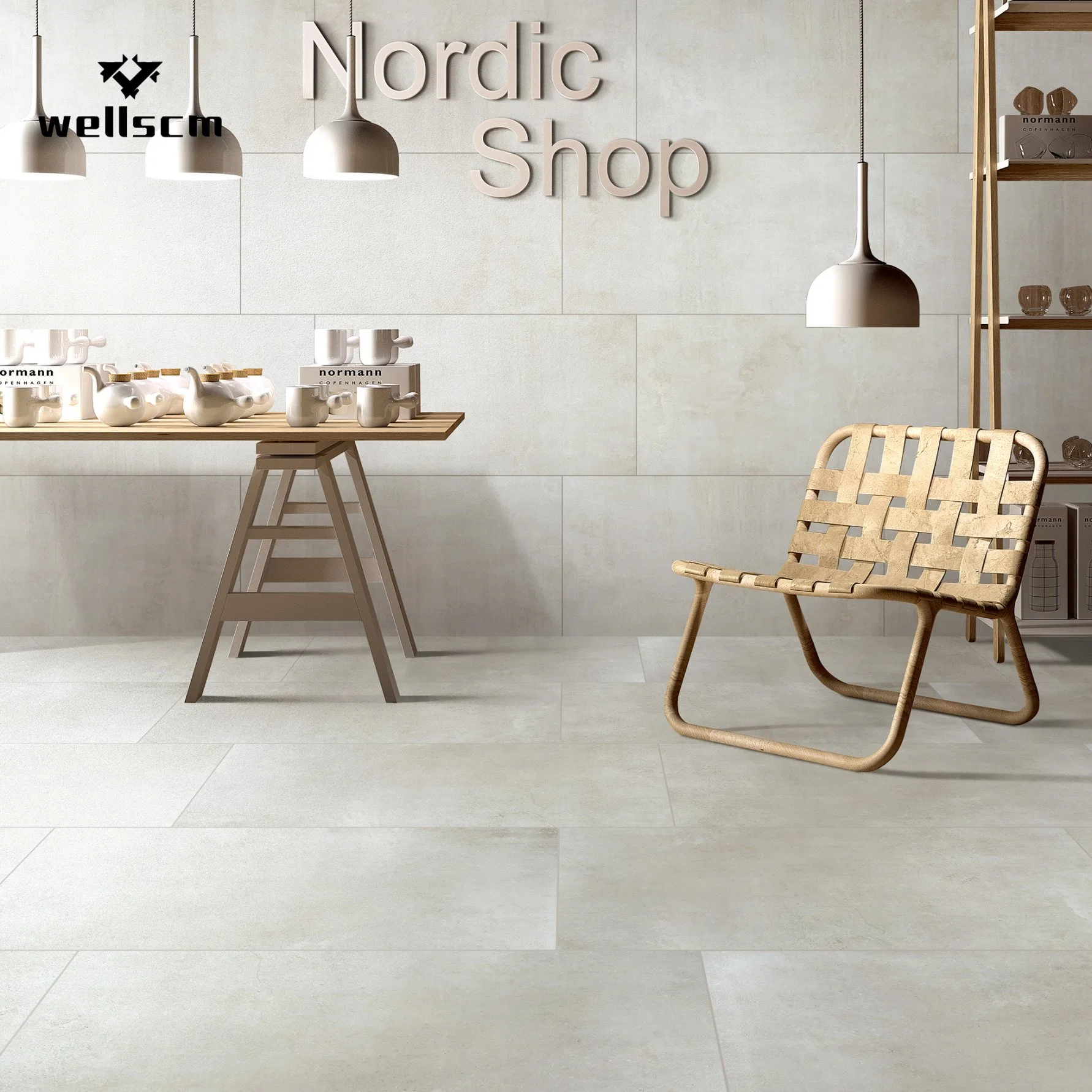 Buy Canteen Floor Tile Polished Glazed Grey Marble Look Importers of Porcelain Tiles From China