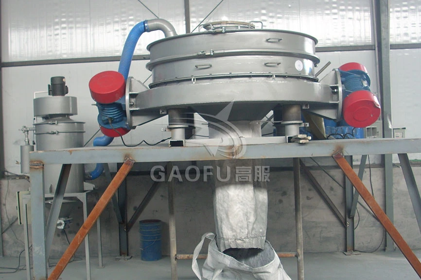 Double Vibration Source Rotary Vibrating Screen Flour Straight Sieve Sifter Machine