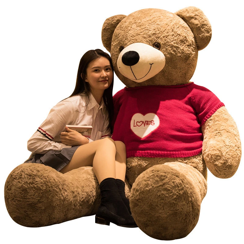 Große Teddybär Puppe Plüsch Spielzeug große Bär Puppe Valentinstag Tag Geschenk Mädchen Confession Gekleidet Hug Bär