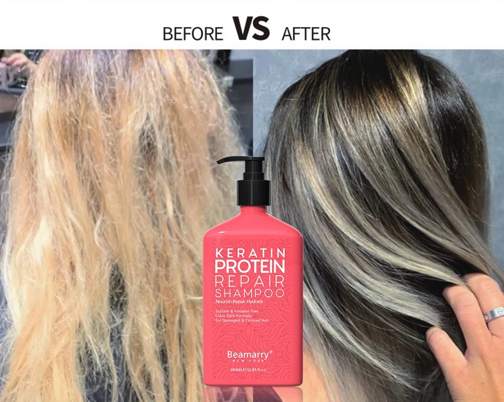 Cosméticos profissional de cabelo produtos de beleza Proteína Kertain Shampoo de reparação de danos e cabelos coloridos