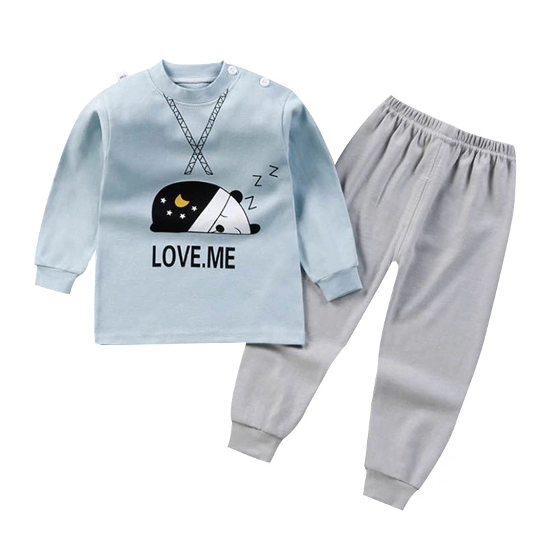 Amben 2021 New Arrival Baby Clothes Wholesale/Supplier Baby Clothes Sets 100% Cotton Casual Wor Winter Pajamas Kids Clothes