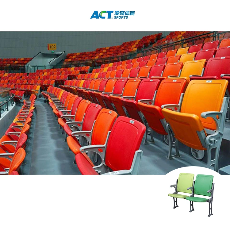 HDPE Sports Stadium Chairs Tip up Plastic Folding Stadium Seat