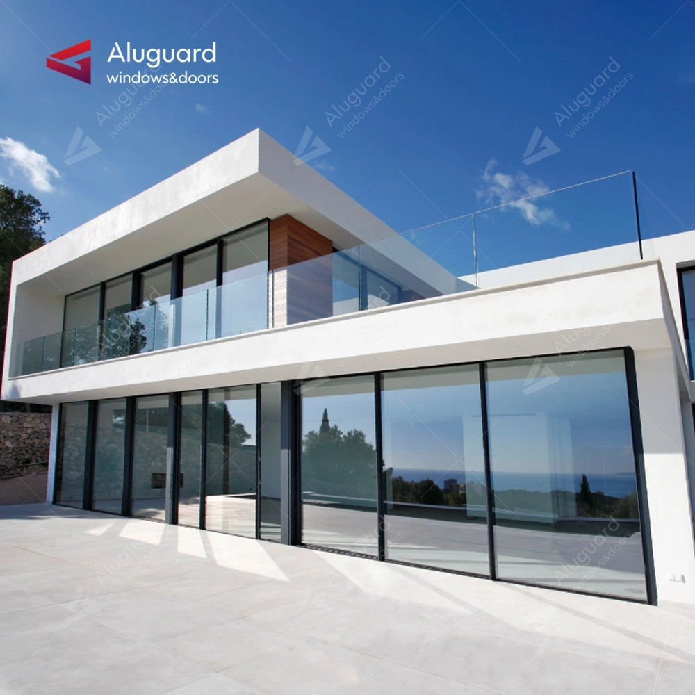 10% off Minimalist Design Thermal Break Exterior/Interior Double Tempered Glass New Steel/Wood/Entry/Metal/Patio/Automatic/Balcony Aluminium Glass Sliding Door
