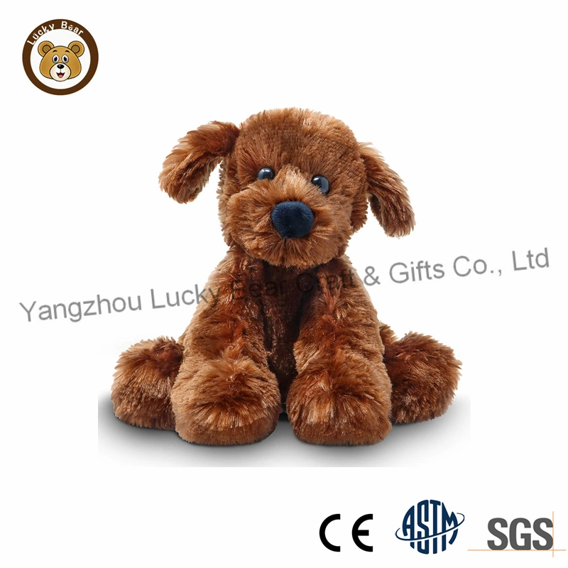 Hotsale Furry Plush Stuffed Animals Soft Kids Toy Brown Dog