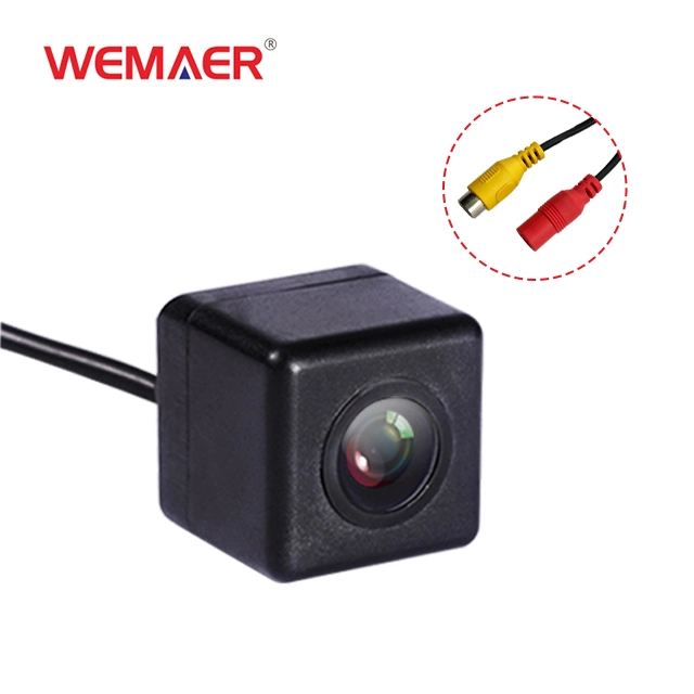 Wemaer OEM CVBS Cámara de visión trasera Luz de estrella universal Vista nocturna Cámara de marcha atrás resistente al agua Mini HD para coche