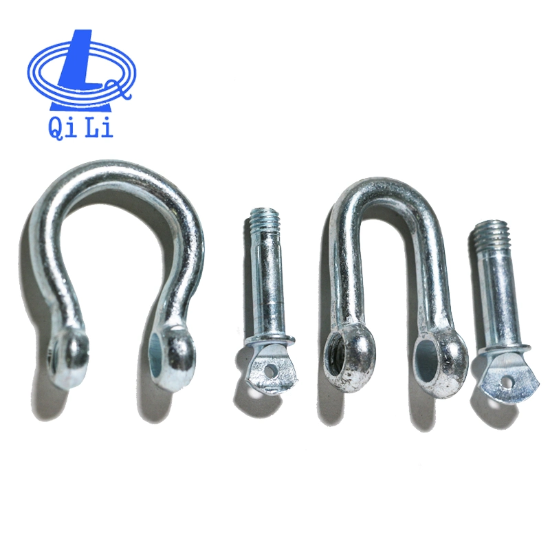 Galvanized Screw Pin Us Type Steel Drop Forged Shackle