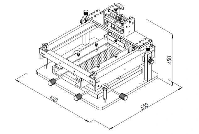 SMD Semi-Auto PCB Schablone Drucker Lötpaste Druckmaschine