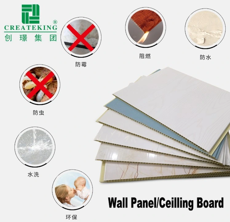 China Proveedor OEM impermeable PVC Paneles de pared integrado Para decoración