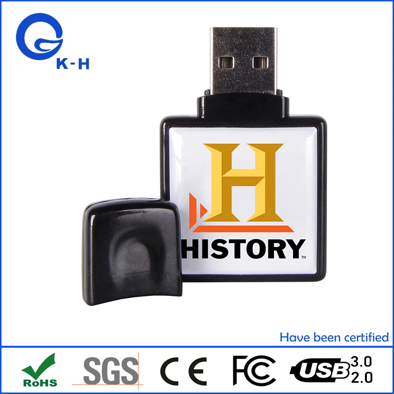 Square Epoxy Dome USB Flash Memory 16GB U Disk 32GB