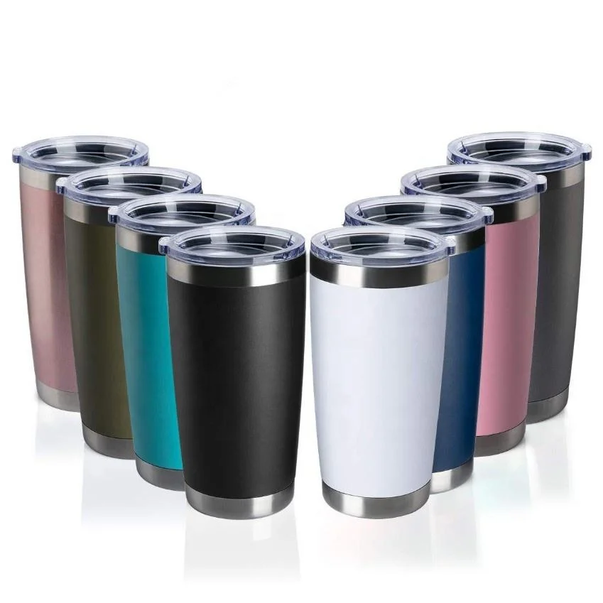 Hot Sell 20oz Stainless Steel Vacuum Insulated Tumbler Double Wall Coffee Mug Stainless Steel Travel Tumbler Sublimation Water Bottle with Slider Lid