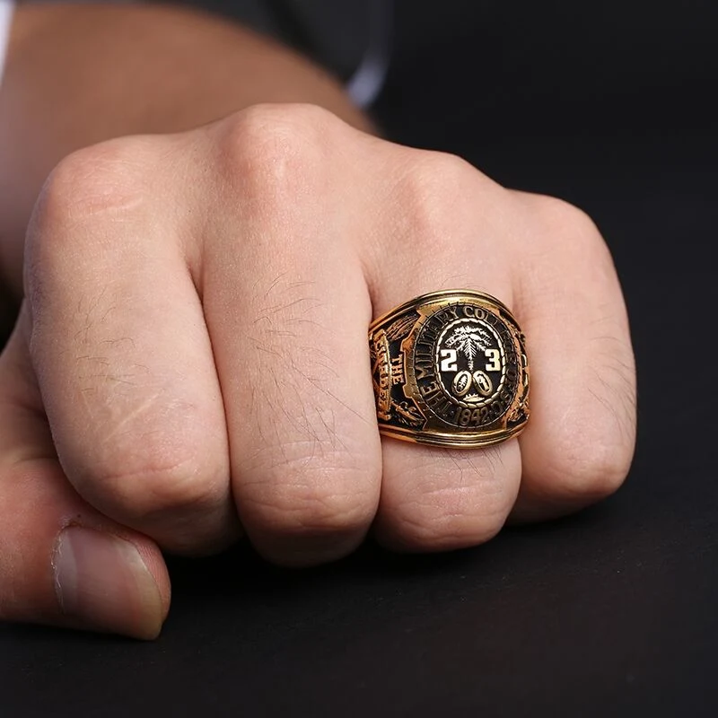 Anillo de graduación de la Universidad de la Universidad de alta calidad personalizado partidos de Liga, el anillo de campeonato Campeonato para los hombres el anillo de graduación Bisutería