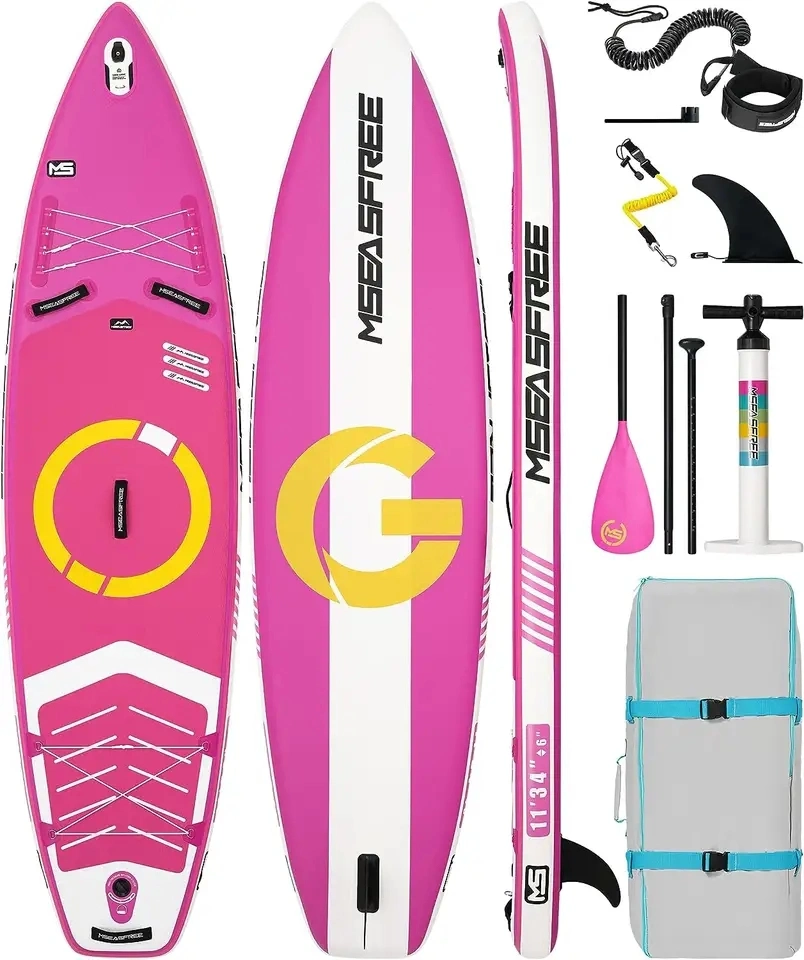 Planche de paddle gonflable personnalisée en gros OEM avec design tout-terrain de haute qualité pour la pratique du surf en paddle.