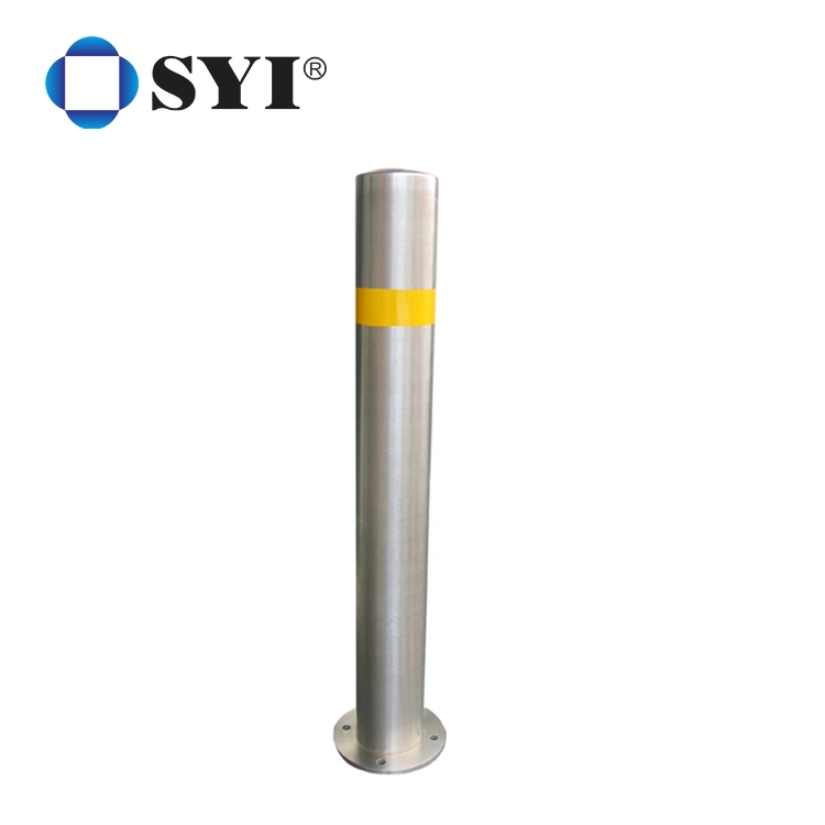 Customize Logo Heavy Duty Safety Post Road Barrier Outdoor Fixed Steel Bollard for Roadway Traffic