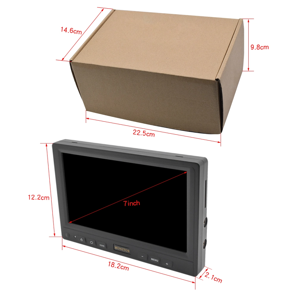 Nuevo rendimiento IPS de 7 pulgadas TFT LCD Monitor para el coche autobús escolar