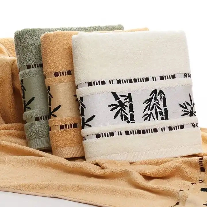 Textile d'intérieur personnalisé Serviette douce en fibre de bambou 100% biologique