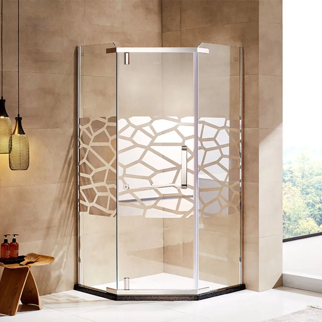 Qian Yan 10mm Tempered Glass China Walk-in Tempered Glass Shower Room Manufacturers High-Quality Modern Design Style Two Sided Glass Shower