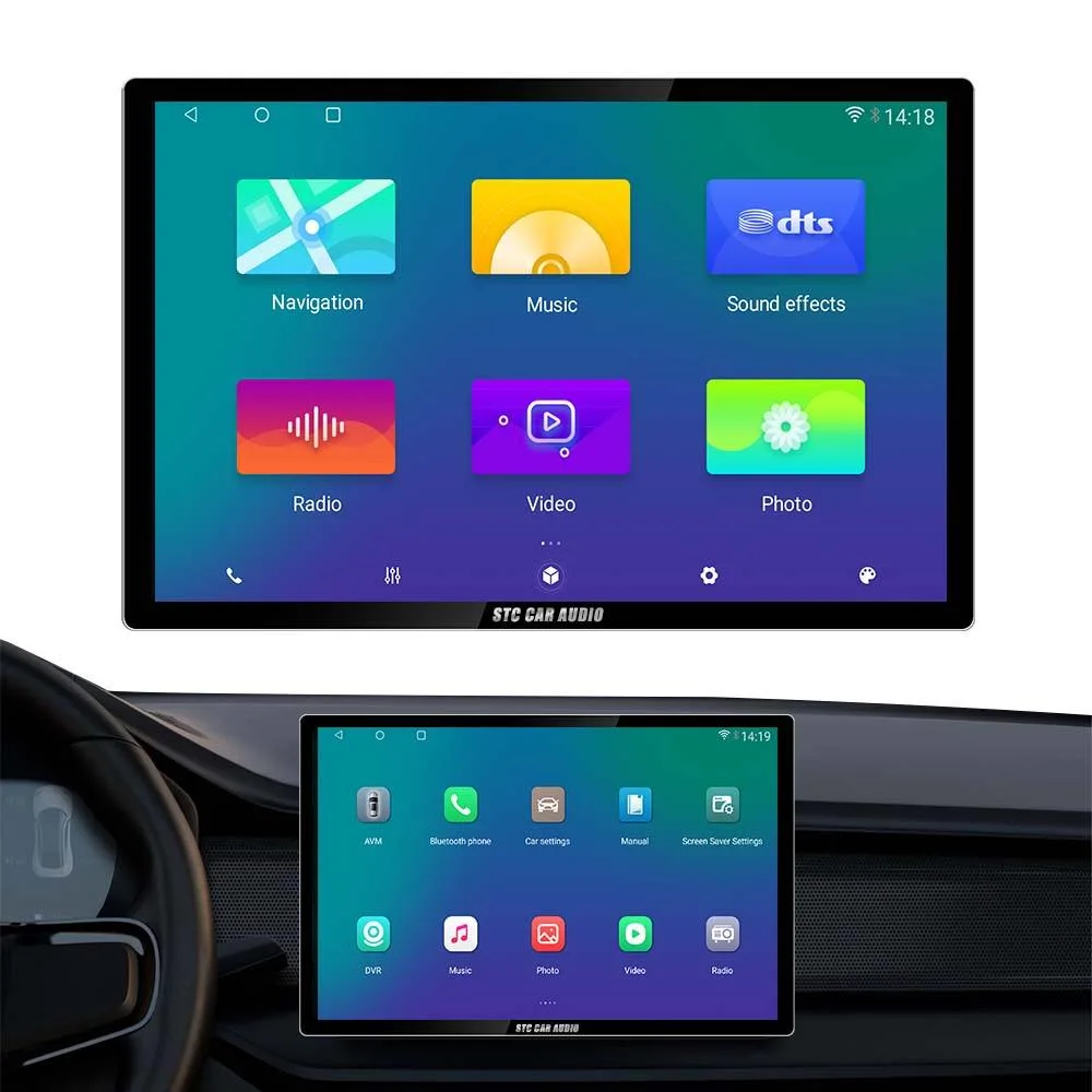 Stc Qualcommg2982 13" Android 4+ 64GB Car Multimedia Player Navigator Qled 2K Screen 360 Panoramic View