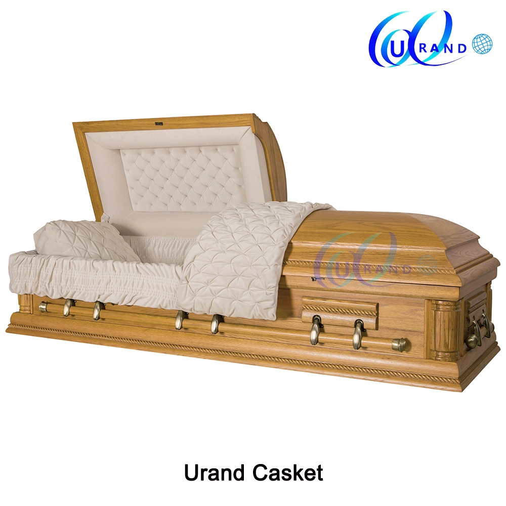 Natral Oak Color Local American Style Made in China Funeral Wooden Casket&Coffin