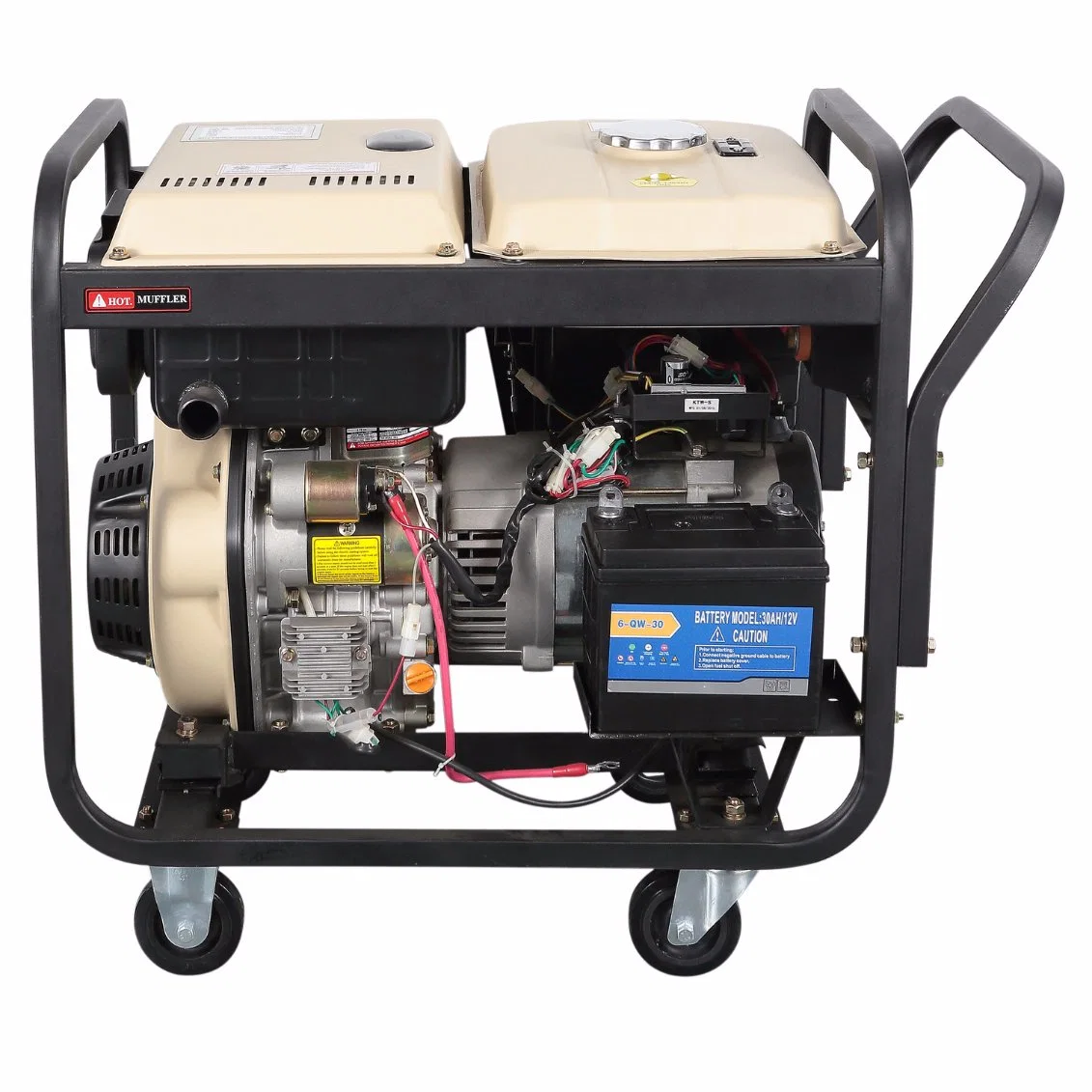5kW Einzylinder luftgekühlter tragbarer Notschweißgenerator für Diesel